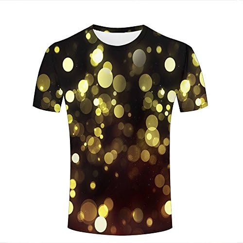 huijiameikeji Unisex 3D Printed Disco Light Dots Flash Men/Women T-Shirts Tops Tees XL