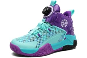 DHOVOR Boys Girls Basketball Shoes Kids Fashion Sneakers Basketball Trainers Anti Slip Cushioning Sports Shoes for Boys Outdo
