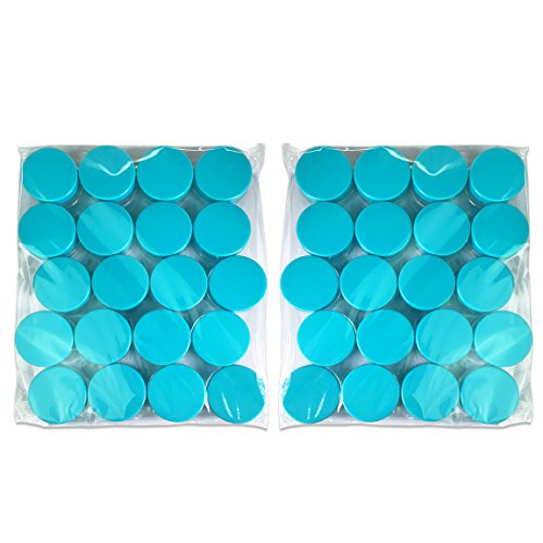 (Quantity: 40 Pieces) Beauticom 10G/10ML Round Clear Jars with TEAL Sky Blue Lids for Beads, Gems, Glitter, Charms, Small Arts and Crafts Items - BPA Free