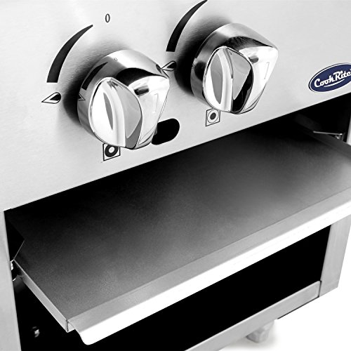 CookRite ATSP-18-1 Single Stock Pot Stove Natural Gas Stainless Steel Countertop Portable Commercial Gas Burner Range - 80,000 BTU