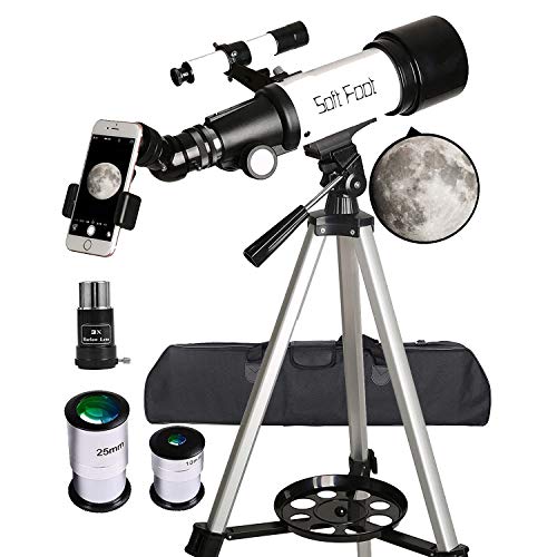 51uX%2B31%2BheL Telescope for Kids Beginners Adults, 70mm Aperture 400mm Ultra HD AZ Mount Astronomical Refracting Telescope for Kids Beginners - Travel Telescope with Carry Bag