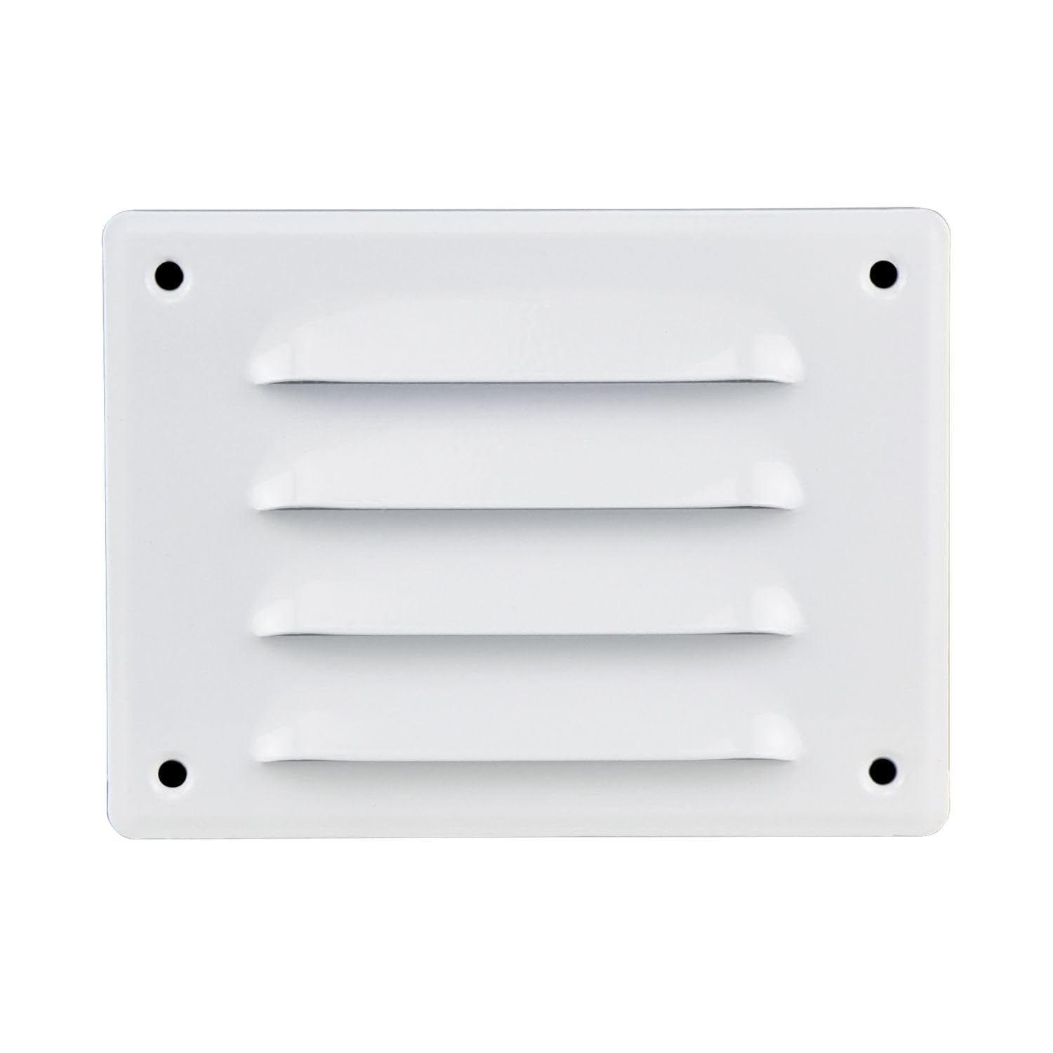 Steinberg14 White 140x105mm Metal Air Vent Cover with Insect Mesh - 5.5x4 inch Ventilation Grille - Rectangular Air Vents for Outdoor and Indoor - Air Vent Register for Walls and Ceilings