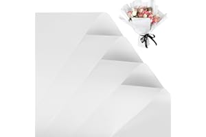 FUHITIM 20 Sheets Flower Wrapping Paper -Waterproof Floral Bouquet Wrapping Paper Used for DIY Crafts, Gift Packaging, Florist Supplies Packaging Paper for Wedding Birthday Gift (White)