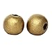 Round Wood Beads 10mm x 9mm Diameter with 3mm Hole, Gold, 500