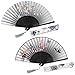 Hand Held Folding Fan, 2-Pack Women Craft Silk Fan with Bamboo Frame and Elegant Tassel, Come with a Sleeve Per Fan, Cooling Yourself, Wedding Gifts, Party Gifts