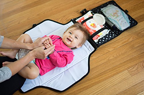 Diaper Changing Pad: Portable all in one Classic Clutch Design for Home and Travel.