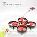 RCtown ELF Mini Drone for Kids, 2.4GHz 4CH Mini UFO RC Quadcopter Drone with 6-Axis Gyro Headless Mode Remote Control Nano Quadcopter (Red)