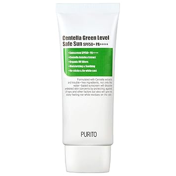 Purito Centella Green Level Safe Sun Spf50+ Pa++++,Broad Spectrum Uva1,2,Uvb/Oil-Free Suncream/Non-Nano System, Acne-Prone Skin