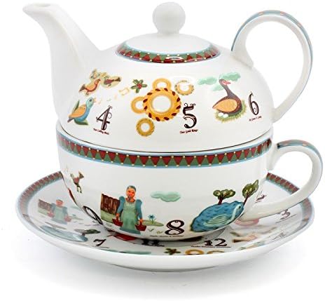 Leonardo Christmas Gifts 12 Days of Xmas Tea for One Mug, Fine China, Multi-Colour, 16 x 16 x 11.5 cm