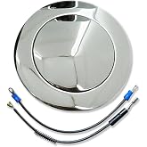 IMOOA Chrome Smooth Horn Button For GM 1967-1994 9 Holes Steering Wheel | Aluminum