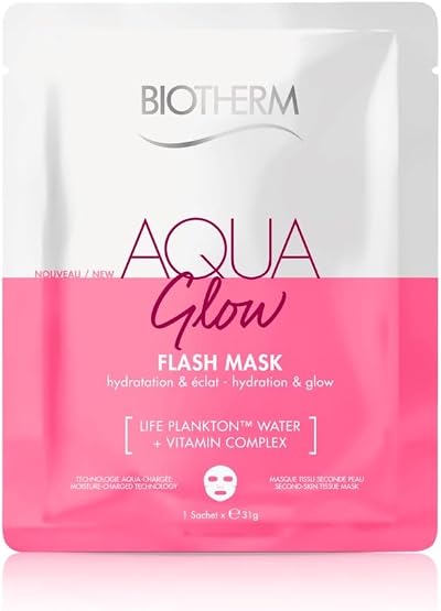 Biotherm Aqua Super Mask Glow Cloth Mask with Life Plankton & Vitamin C 31g
