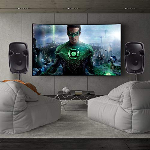 Suono 15" Dual Powered Speakers, 3000W 2-Way Portable Loud Speaker With Stands and Microphone (Active+Passive Speakers + Stands)