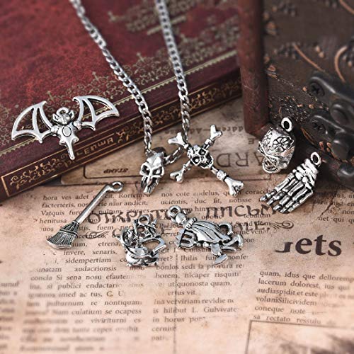 LANBEIDE 60 PCS Assorted Charms Wholesale Mixed Halloween Christmas Charms Pendants for Jewelry Making and Crafting DIY Necklace Bracelet Earrings
