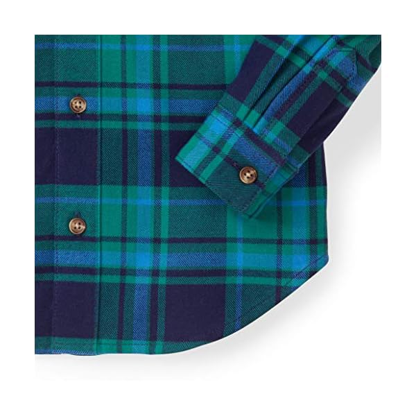 Hope & Henry Boys' Long Sleeve Brushed Cotton Flannel Button Down Shirt - Image 5