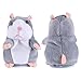 Wenasi 1 Pcs Talking Hamster Plush Toy Sound Record Repeats What You Say Plush Animal Toy for Kids (Grey)