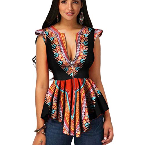 1 Summer+African+Printing+Sleeveless+T+Shirt