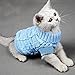 Pet Cat Sweater Kitten Clothes for Cats Small Dogs,Turtleneck Cat Clothes Pullover Soft Warm,fit Kitty,Chihuahua,Teddy,Poodle,Pug (Blue, Medium)