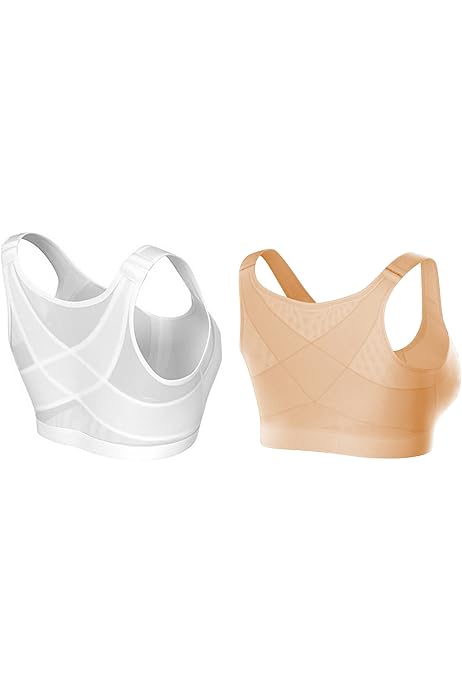 Sursell Posture Correction Front-Close Bra,Women's Full Coverage Front  Closure Support Bra (Beige, S) at Amazon Women's Clothing store