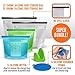 Carpe Reusable Silicone Food Storage Bag (4) + Silicone Mitten + Scrubber Sponge | Eco-friendly Reusable Ziplock Bags for Sandwich, Sous Vide, Snack, Lunch| Freezer, Dishwasher Safe