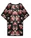 Yonala Women's Sexy Cardigan Blouse Bikini Swimwear Kimono Cover Up Beach Dress,Medium,Black