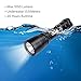 CrazyFire Diving Flashlight, Multiple Modes Scuba Diving Flashlight 1050lm Underwater 150m Professional Submarine Light Battery Charger