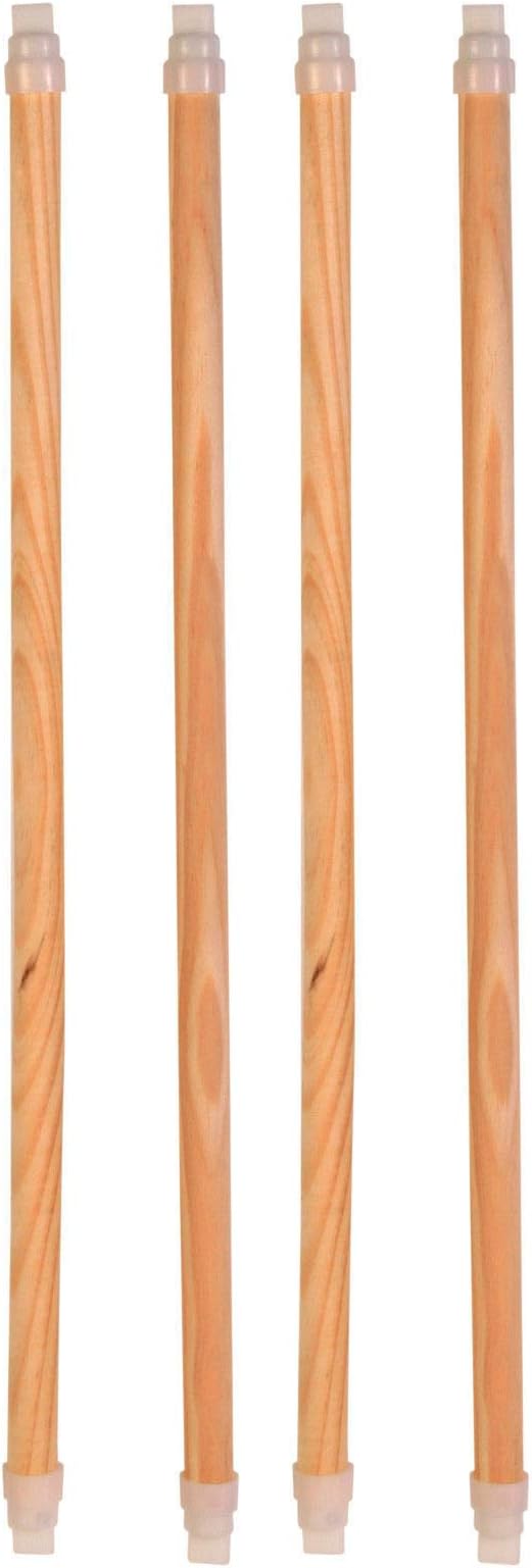 Set of 4 Wooden Bird Perches Cage Budgie Canary Cage Perch 45cm 12mm