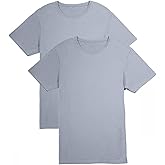 Fishers Finery Men's Classic Crew Neck Comfort Soft Keep Tucked Undershirt - Breathable Cotton Modal Blend T-Shirt