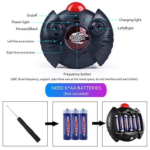 FIGROL Wall Climbing Car,Climbing Rc Cars 360° Rotating Stunt Vehicle,with Remote Control, LED Head Gravity,Rechargeable for Kid,Girfts(Blue) - Thumbnail 4