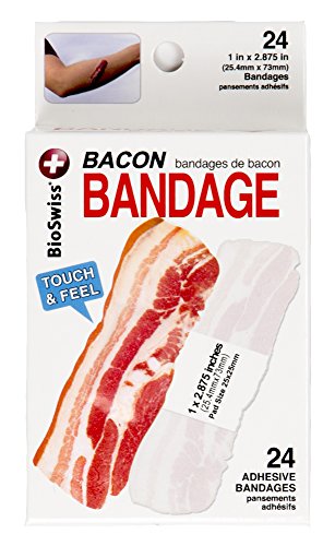 BioSwiss 72 Count Bacon Adhesive Bandages 3 Pack