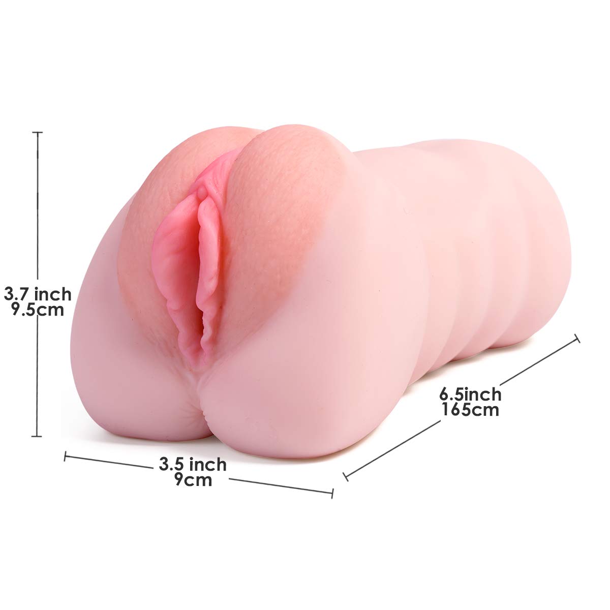 Male Masturbator Sex Toys, ZEMALIA Lily Realistic Vagina Pocket Pussy Built-in Cock Ring Close-Ended Stroker for Man Masturbation