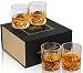 KANARS Old Fashioned Whiskey Glasses With Luxury Gift Box - 10 Oz Rocks Barware For Scotch, Bourbon, Liquor and Cocktail Drinks - Set of 4