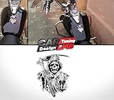 3d Custom Chrome Reaper Skull Emblem Badge Snake Cobra Sticker Car Trunk Motorcycle Fuel Tank CarLab