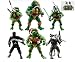 Teenage Mutant Ninja Turtles Anime Moving Action Figures Toy Set, 4.7-Inch, 12cm, Set of 6pc (Without original box)