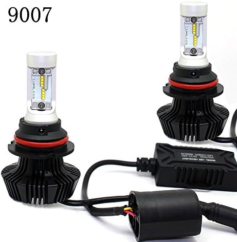AOSI 7G 9007 HB5 LED Conversion kit 50W 8000LM 6500k Hi/Lo Dual Beam Cool White Auto PHILIPS LUMILEDS LED Headlight Bulb for Cars Replaces Halogen & HID Bulbs