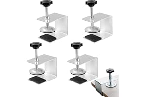 Esforzarse Drawer Fixing Clip 4 Pcs, C-Clamp, Stainless Steel Stable Furniture Woodworking Jig, Easy to Use & Adjust Jig Cabi