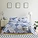 Bedsure Printed Quilt Set King Size, Blue Floral Patchwork Pattern, Lightweight Bedspread Coverlet Design for All Seasons, 1 Quilt and 2 Pillow Shams (106