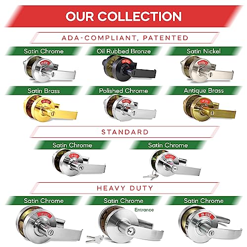 VIZILOK Heavy Duty Privacy Indicator Lock And Lever C7FS, BHMI Grade 2