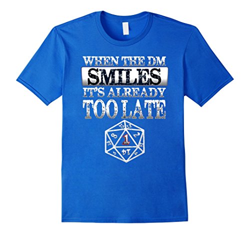 Men's PREMIUM When The DM Smiles It's Too Late T-shirt Large Royal Blue