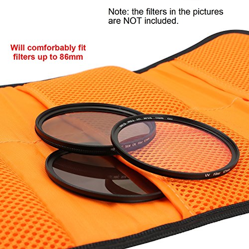 image for pangshi Camera Lens Filter Pouch Wallet Case Holder 6 Pocket Folding P