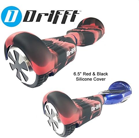 Hoverboard Silicone Skin Case Cover for 6.5" Hoverboard in Red & Black