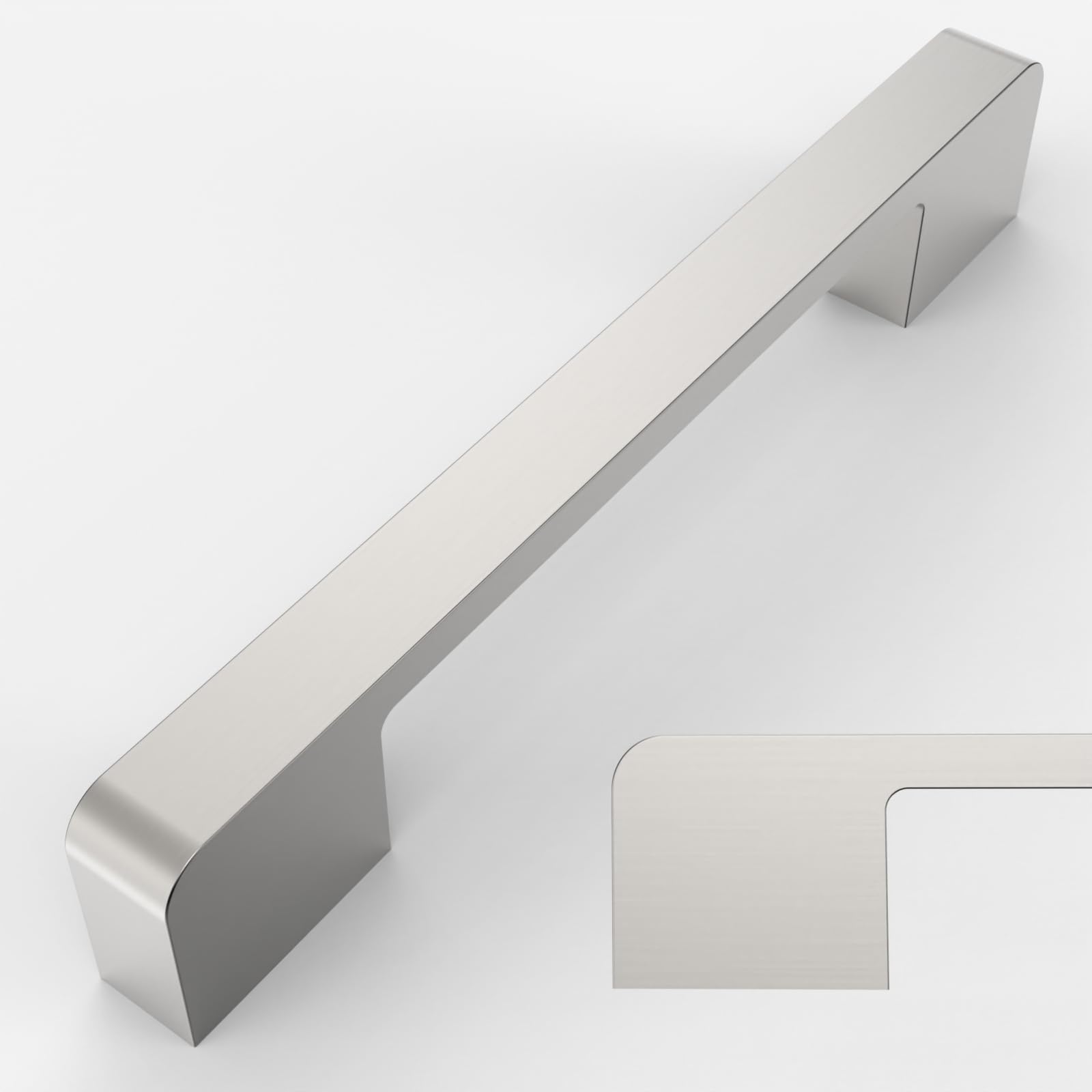 Photo 1 of Amerdeco 10 Pack Brushed Satin Nickel Cabinet Pulls 5 Inch(128MM) Hole Centers Kitchen Cabinet Handles Cabinet Hardware Cupboard Handles Drawer Pulls ZH0062