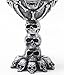 Elegant Silver Skulls & Bones Wine Goblet Stainless Medieval Collectible Home Decor Gift Water Cup Halloween Horror Film Theme Party Ornament (G16598) Perfect Gift Idea For Halloween