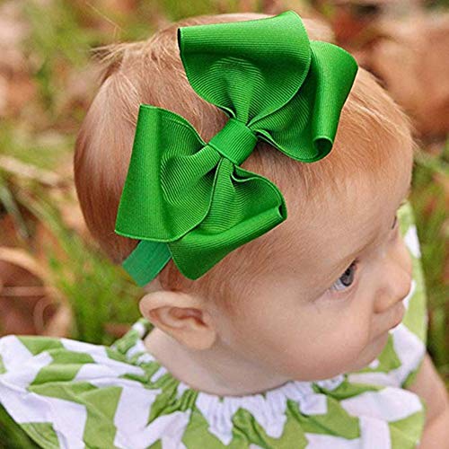 WillingTee 30 Pieces 4.5 Inch Boutique Grosgrain Ribbon Hair Bows Baby Girls Big Hair Bows Headbands for Baby Girls Infants Toddler Kids Teens and Children