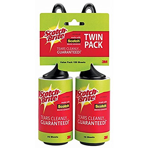 Scotch-Brite Lint Roller Twin Pack, 150 Sheets Total