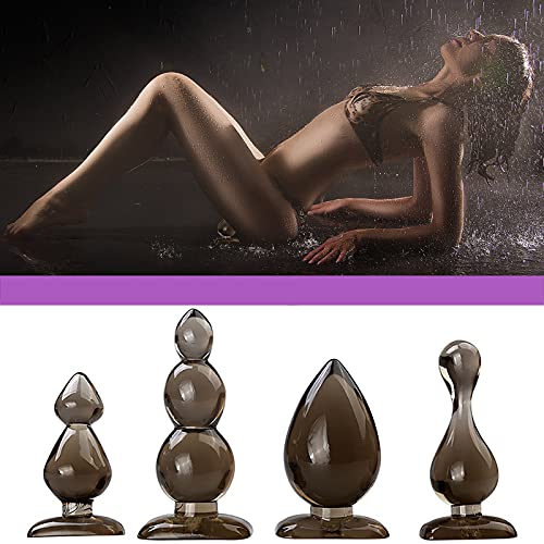 Women Dildo Set Butt Anal Toys Sex Silicon Toy Massager Plug Anus Thrusting Dildo Easy to Clean 4PC