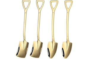 4pcs Creative Dessert Scoop Set Includes Ice Cream Spoon Coffee Spoon Dessert, Fruit, Iced Tea,Jam, Salad, and Dressing Spoon