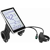 Electric Cycle LCD Display, 24V 36V 48V 60V Universal E Scooter M5 E Display Meter Control Panel 5 Pin Electric Scooter Panel Screen for 31.8 22.2mm Electric