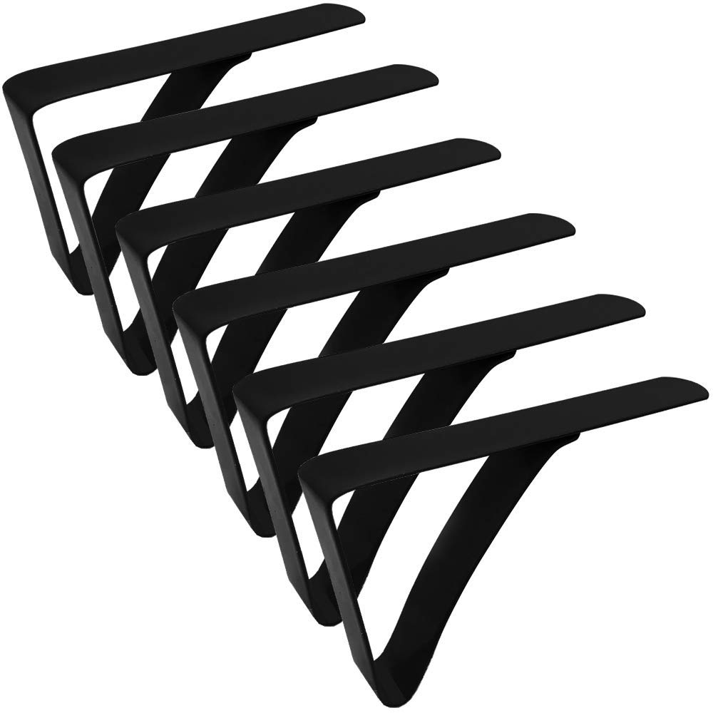 Mannli Picnic Tablecloth Clips, Black Colors Stainless Steel Outdoor Table Cloth Holder Table Cover Clips Clamps 6 Packs