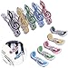 IronBuddy 10 Pack Music Note Clips Music Clips Page Holder Plastic Sheet Clips Book Clips Bookmarks Stationery Clips for Paper (Multicolor Transparent)