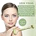 LPVLUX Anti Aging Jade Roller for Face Massage, 100% Natural Facial Massager with Double Rollers to Rejuvenate Skin